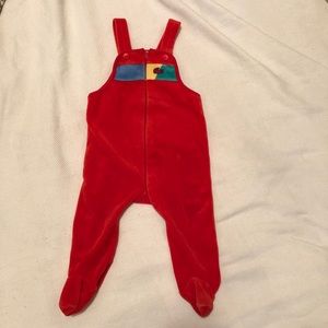 IZOD LACOSTE vintage velour romper, 6-9 months